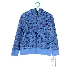 NWT Polo Ralph Lauren Bear Logo Blue Full Zip Hoodie Sweater Boys Size 4/4T